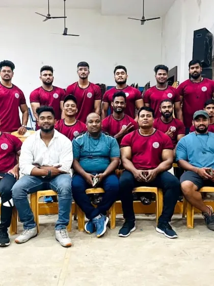 Part of the Odisha powerlifting team at the nationals in Trichy. We travel and compete as one unit.