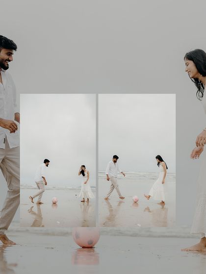 A playful moment with a pink ball on the beach. This creative shot shows their fun-loving side and my ability to capture unique, story-driven images.