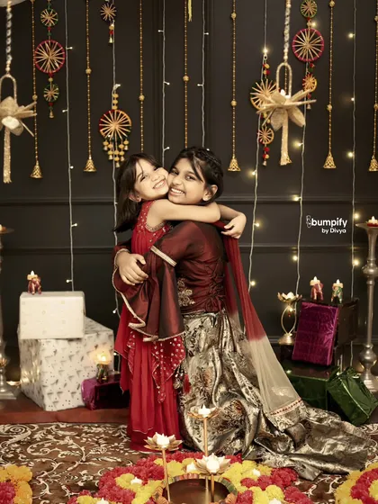 This is what it's all about. The pure love and laughter between sisters, surrounded by the warm glow of Diwali. I live for capturing these unscripted, heartfelt moments of sibling connection.