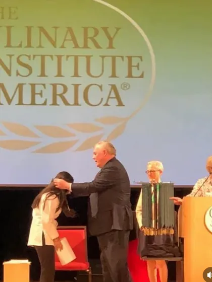 A proud moment from my graduation at The Culinary Institute of America. This was the dream, and achieving it still fills me with so much pride and gratitude.