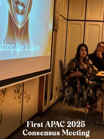 At the APAC 2025 Consensus Meeting, I shared my experience with the Jovena Facestim technology for creating a "V" shape sculpted face by tightening facial muscles and improving skin firmness.