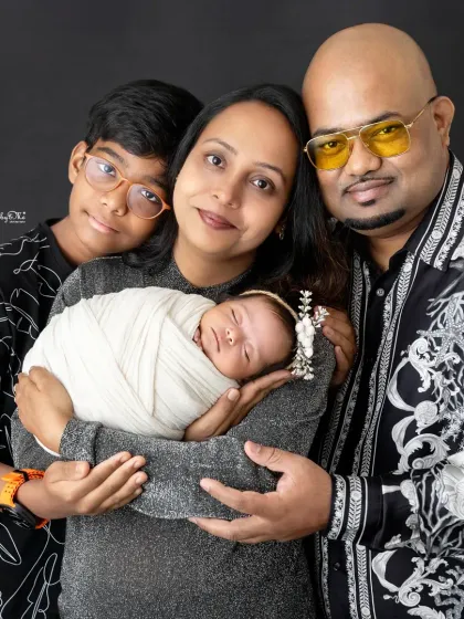 A beautiful portrait of the whole family together. Capturing these first family photos with a new baby is one of the most special parts of my job.