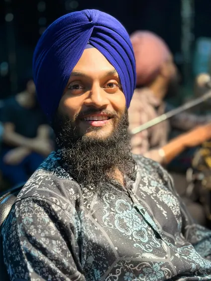 A candid shot from a live show. I am proud of my roots and always feel a deep connection to the tradition when I perform.