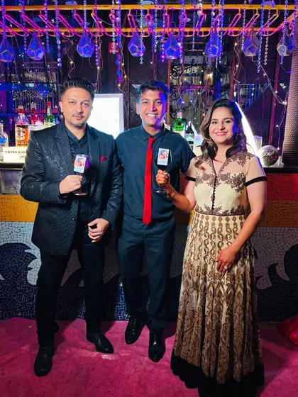 With the hosts of the evening, Harsh and Ambreen. It was a pleasure to serve them and their guests, ensuring their elegant cocktail party was a huge success.