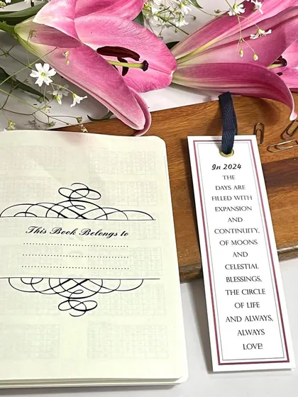 Each of our 2024 planners comes with a special bookmark, filled with words of intention for the year ahead. It’s a small detail we love creating.