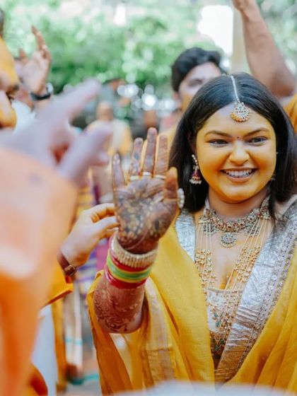 Crimson and Cherry - Full-Service Wedding Planning & Execution Joyful Haldi Ceremonies photo 21