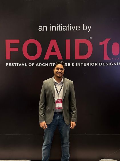 My co-founder Koushik at the Festival of Architecture & Interior Designing (FOAID). We make it a point to stay connected with the industry and celebrate design.