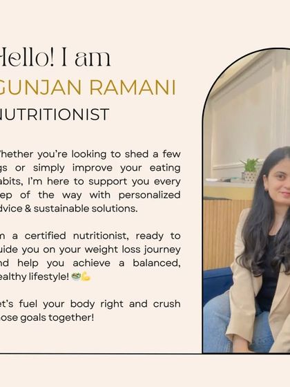 Hello! I am Gunjan Ramani, a certified nutritionist and co-founder of Kind Womaniya. Whether you want to manage your weight or simply improve your eating habits, I am here to guide you with personalized advice and sustainable solutions for a healthier lifestyle.