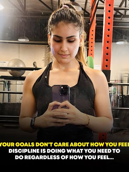 Your goals don't care about how you feel. Discipline is doing what you need to do regardless of your feelings. I do my steps and eat clean even when I don't feel like it.