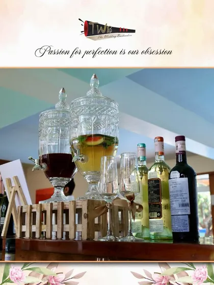 A beautiful display of wine and sangria at our brunch bar in Palaash Wadi, Alibag.