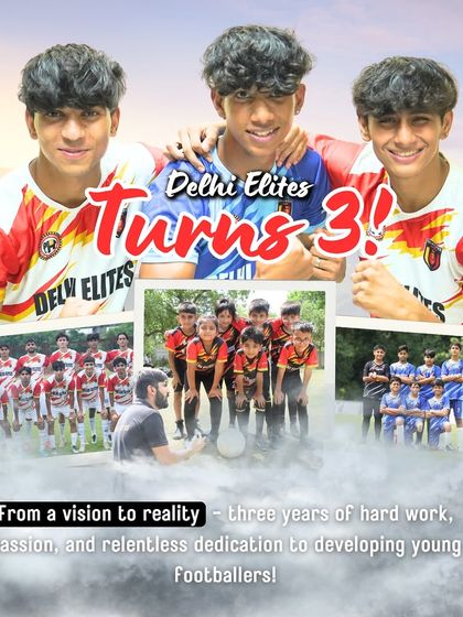 Celebrating three years of Delhi Elites. From a vision to a reality, we are proud of our journey in developing young footballers.