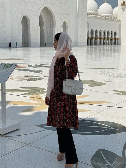 The stunning architecture of the Grand Mosque.