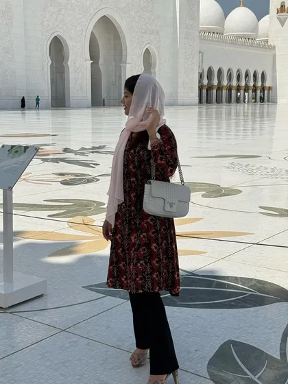 The stunning architecture of the Grand Mosque.