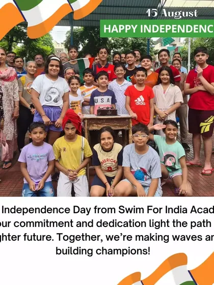 Happy Independence Day from the entire Swim For India Academy family. Together, we are making waves and building champions for a brighter future.