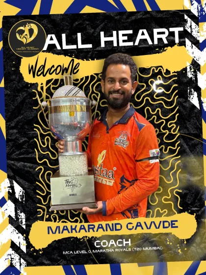 Meet coach Makarand Gawde. As an MCA Level 1 coach, his role in our sidearm team is all about building consistency and rhythm through repetition.