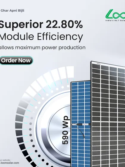 With a superior module efficiency of 22.80%, my 590 Wp panels allow for maximum power production. This means you can generate more electricity from your rooftop or field, accelerating your return on investment.