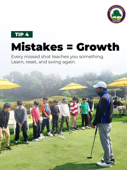 Tip 4: Mistakes = Growth. We foster a mindset where every missed shot is a learning opportunity to reset and swing again.