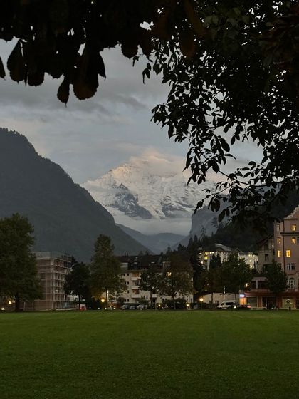 The Jungfrau peak in Switzerland. Traveling and seeing beautiful things inspires my work as a filmmaker, teaching me about framing, depth, and perspective, which I bring back to my editing suite.