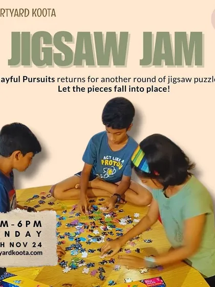A promotional graphic for a Jigsaw Jam, featured in our November events.