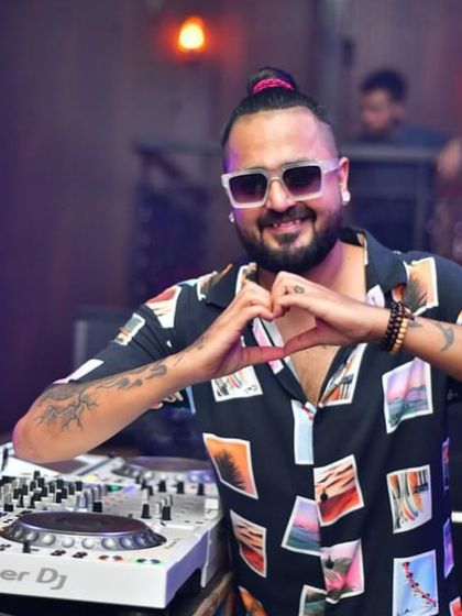 Spreading love from the DJ booth at Hydra.