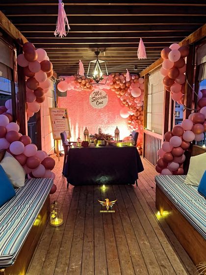 A closer look at the date night setup, with a "My Special One" sign and cozy seating, perfect for a surprise celebration.
