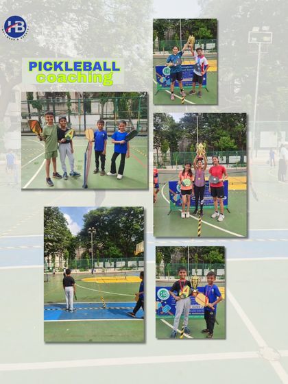 Announcing our new pickleball batches at Matunga for beginners and intermediate players aged 7 and above. This collage shows the fun and excitement of learning this fast-growing sport.