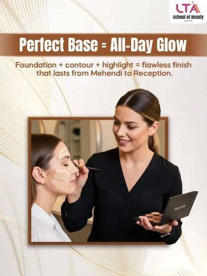 A perfect base is non negotiable. We teach the techniques for applying foundation, contour, and highlight to create a flawless, long lasting finish that glows from the first function to the last.