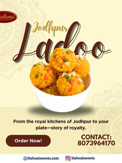 Dive into a bite of royalty with my Jodhpur Ladoo. Each morsel tells a story of heritage and flavor from the royal kitchens of Jodhpur.