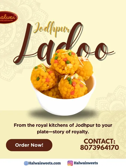 Dive into a bite of royalty with my Jodhpur Ladoo. Each morsel tells a story of heritage and flavor from the royal kitchens of Jodhpur.