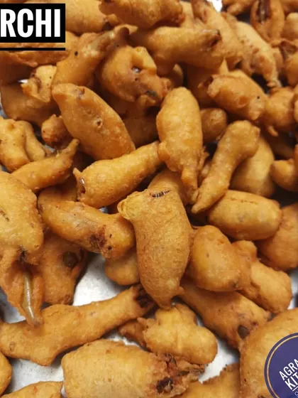 You can almost smell these hot Mirchi bajjis. These chilli fritters are a favorite, especially on a rainy day in Bangalore. I make them fresh to order, ensuring they are crispy and delicious every time.