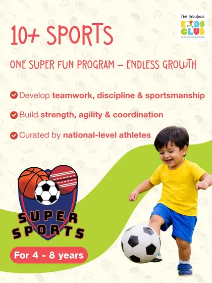 We believe in exploring, not specializing too early. Our Super Sports program introduces your child to over 10 different sports, from football to basketball, all in one fun program. It's the perfect way to build a foundation of fitness, discipline, and confidence.