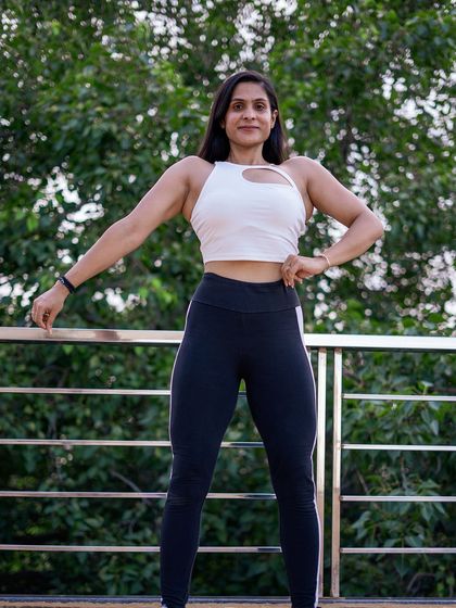 A front pose during my gaining phase. Feeling strong and happy with how my physique is shaping up.