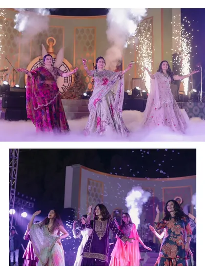The ladies of the family put on a spectacular performance, complete with smoke effects and pyrotechnics. I encourage and support family performances to make the event more personal.