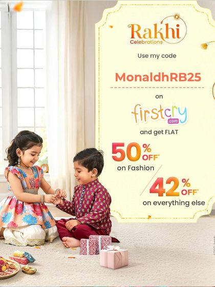 This graphic was for a Rakhi celebration collaboration with Firstcry. It's fun to partner with brands for festive occasions.