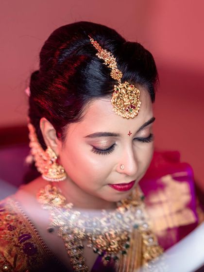 Sneha Kiran - Bridal & Event Makeup Artistry Traditional South Indian Muhurtham Brides photo 90