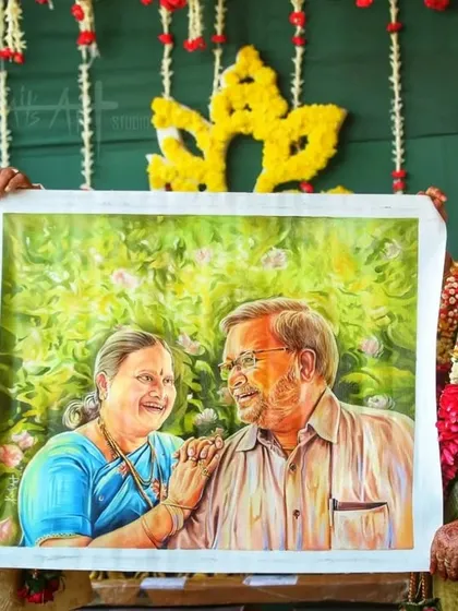 It brings me so much joy to see my clients celebrating their anniversary with a custom oil painting that captures a cherished memory.