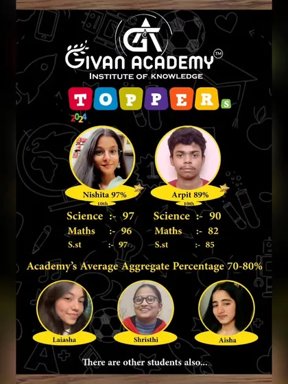 We are incredibly proud of our students' hard work and the results they achieve. Here's a look at our 2024 toppers from Class 10, who have scored exceptionally well in their board exams. We provide focused academic support to help every student reach their potential.