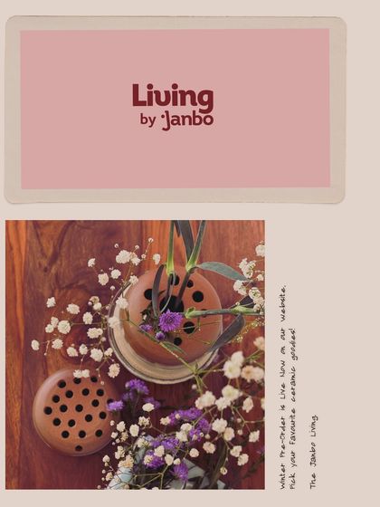 My "Melting Jaggery" vase, styled as a flower frog. The perforated lid holds stems in place, making it easy to create beautiful, minimalist floral arrangements.