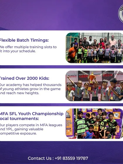 We offer a structured pathway for young athletes with flexible timings and a proven track record of training over 2000 kids who compete in local and national tournaments.
