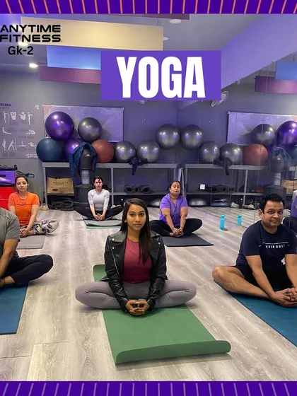 A group photo from one of our yoga classes, showcasing a community dedicated to wellness.