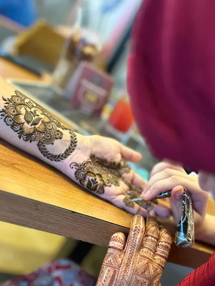 I love capturing the process from my point of view. It's a special moment between me, my art, and my client.