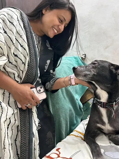 A moment of connection with Coco after the verdict. This victory was not just a legal achievement; it was a promise kept to a voiceless being who deserved justice.
