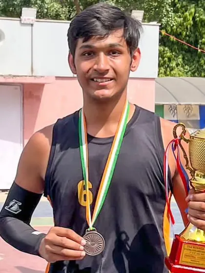 Aksh Solanki with his trophy and medal after securing 3rd place at the 66th National School Games. His perseverance and skill are an inspiration to all our younger players.