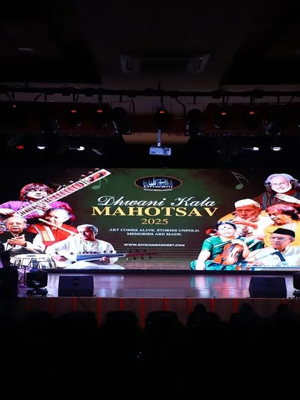 The grand stage of the Dhwani Kala Mahotsav. This is where our students' hard work culminates in professional, large-scale performances, giving them a true taste of being an artist in front of a live audience.