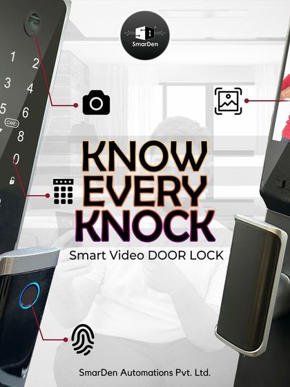 Know every knock with my smart video door lock. See who's at your door with the camera, use the keypad, or unlock with your fingerprint. It's comprehensive security.