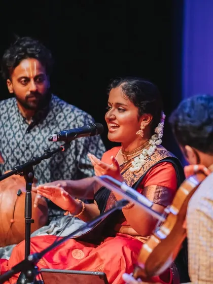 A happy moment on stage during my concert tour in Australia. Performing for international audiences and connecting with them through music is always a heartwarming experience.