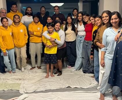 Another group photo with our hosts and their family. We truly become one big family on these tours.