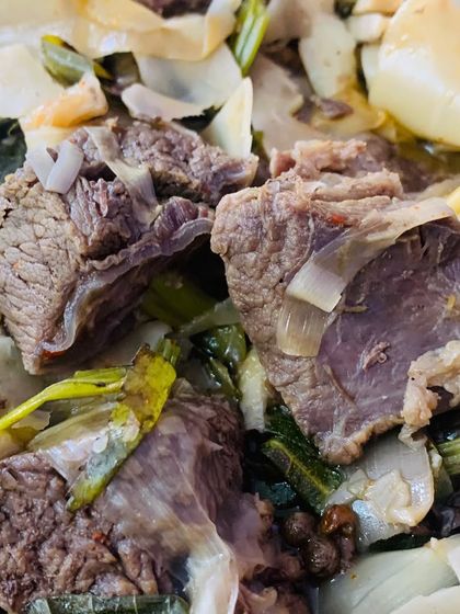 You can see the quality of the beef in this close-up shot.