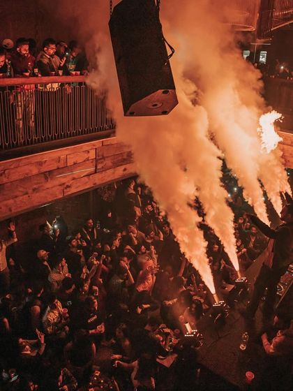 The road to success is under construction, but I drove all over the traffic cones. Shots from a fiery night at Da Bodega.