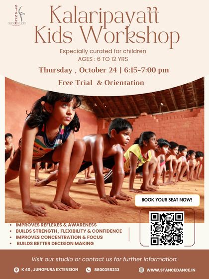 A free trial and orientation for our Kalaripayattu Kids Workshop. This is a great way to introduce children aged 6 to 12 to this powerful martial art.